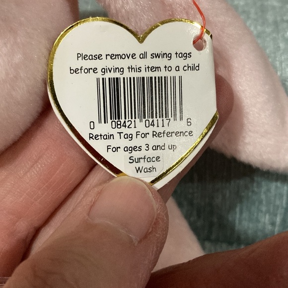 TY Beanie Baby “Origiinal” Hoppity the pink rabbit - Picture 6 of 9